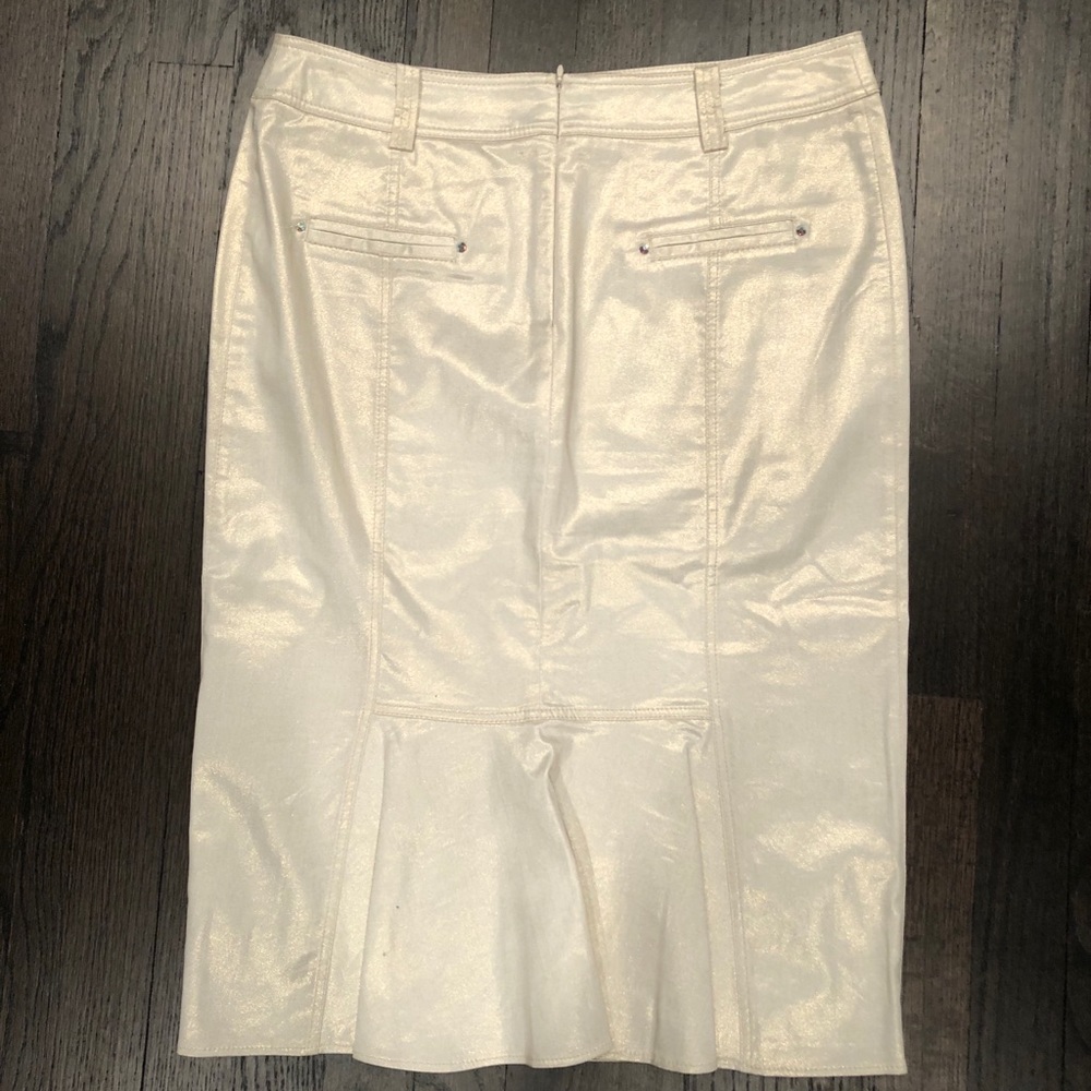 Giulia Galanti Italian shiny gold skirt